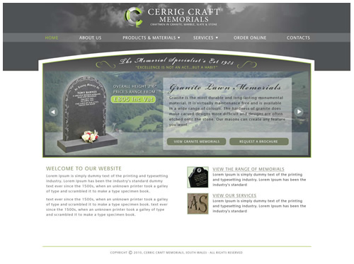 Cerrig Craft memorials